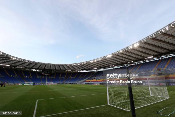 General view inside the stadium prior to the UEFA Europa League Semi-final Second Leg match between AS Roma and Manchester United at Stadio Olimpico...