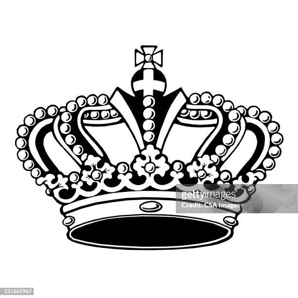 crown - pearl jewellery stock illustrations