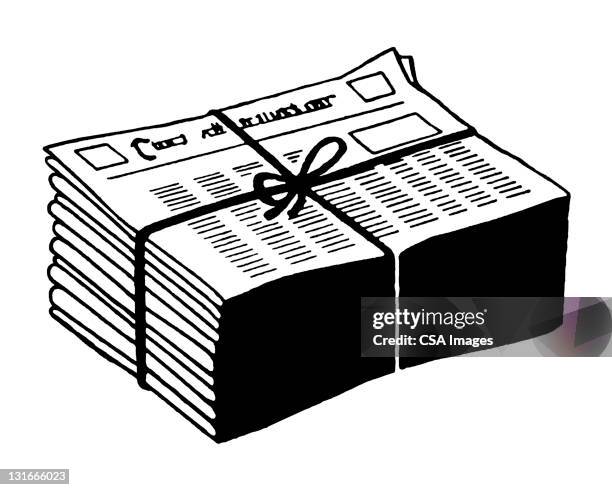 newspapers tied up - kontrol magazine presents blue kimbles media watch party stock illustrations