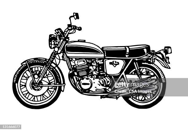 side view of a motorcycle - motorbike stock illustrations