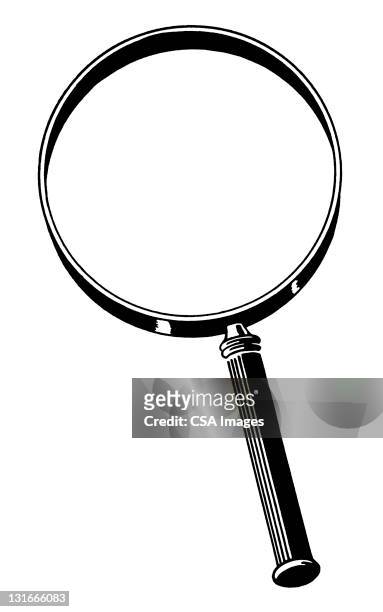 magnifying glass - mystery stock illustrations