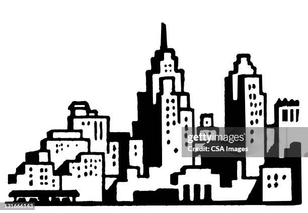 city skyline - town点のイラスト素材／クリップアート素材／マンガ素材／アイコン素材