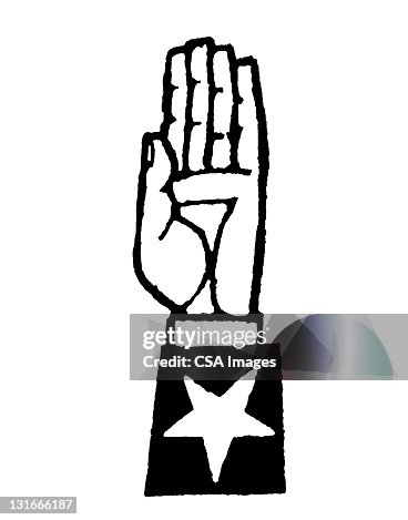 Raised Hand With Star on Cuff Raised Hand With Star on Cuff