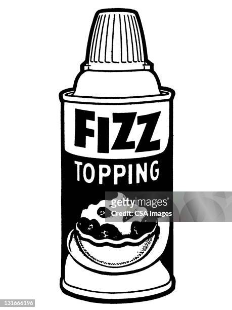 fizzed whipped topping - cream stock illustrations