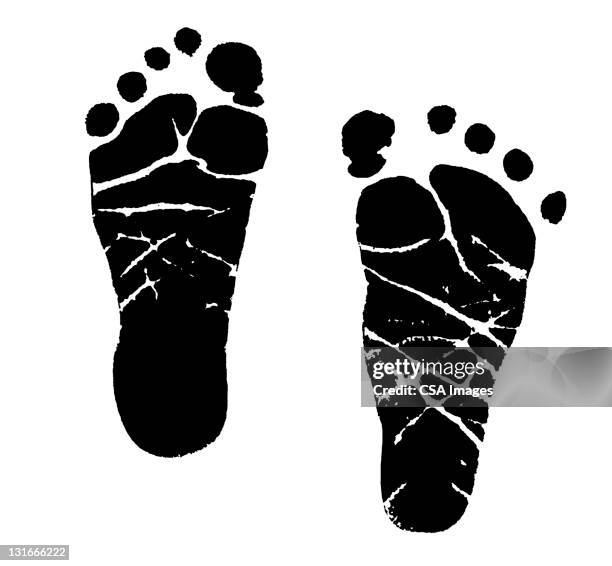 foot prints - footprint stock-grafiken, -clipart, -cartoons und -symbole