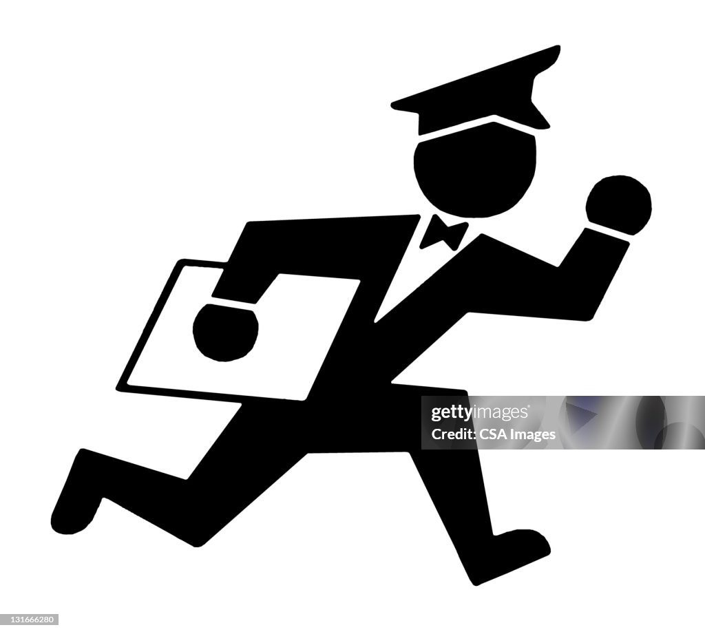 Mail Man Rushing Mailman Running High-Res Vector Graphic - Getty Images