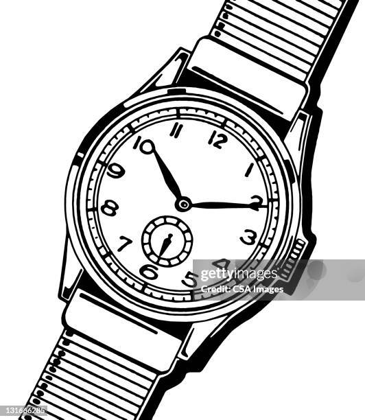 ilustrações, clipart, desenhos animados e ícones de wristwatch - relógio de pulso