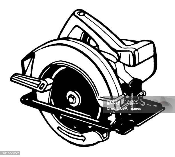 circular saw - using circular saw stock illustrations
