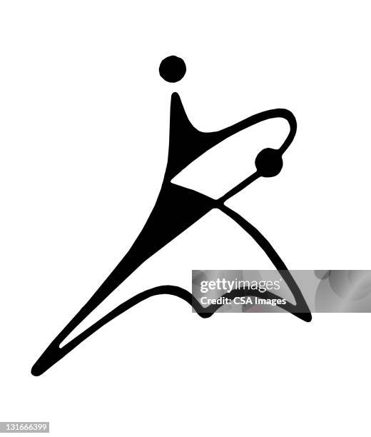 abstract drawing - dance logo stock illustrations