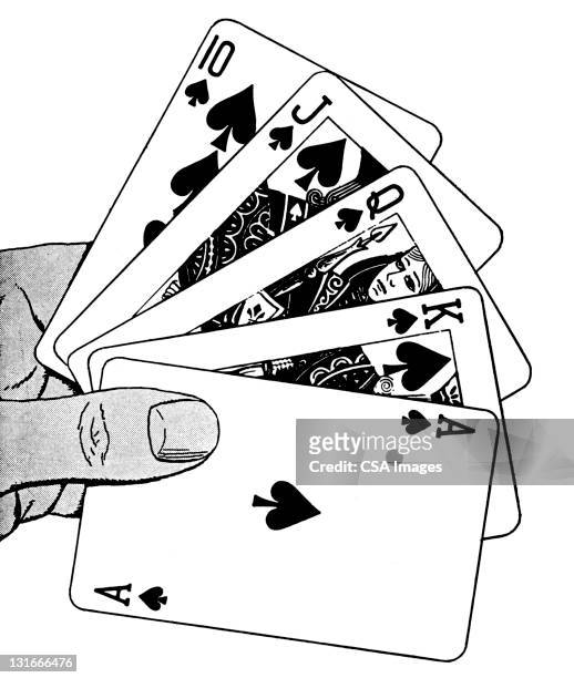straight hand of cards - ラスベガス点のイラスト素材／クリップアート素材／マンガ素材／アイコン素材