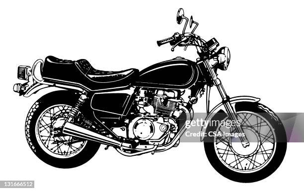 side view of motorcycle - riding motorbike stock illustrations