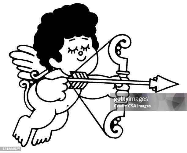 stockillustraties, clipart, cartoons en iconen met cupid and his arrow - cupid