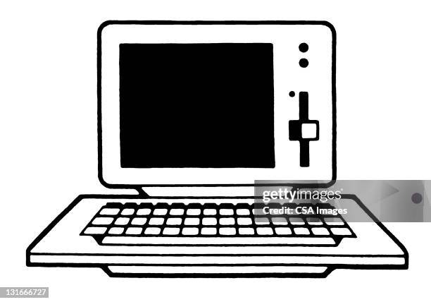 old computer - keypad stock illustrations