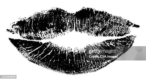 ilustraciones, imágenes clip art, dibujos animados e iconos de stock de lipstick mark - human lips