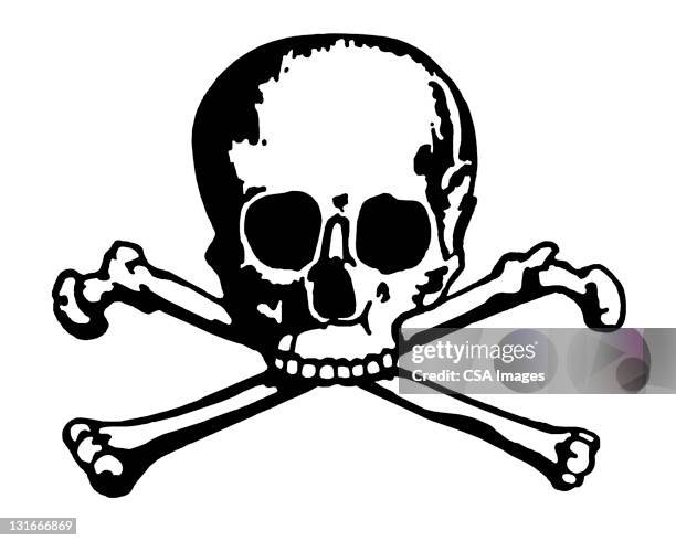 ilustrações de stock, clip art, desenhos animados e ícones de skull and crossbones - sinal de poluição