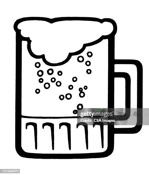 mug of beer - vintage beer label stock illustrations