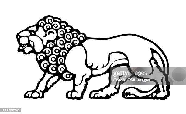 lion - mähne stock-grafiken, -clipart, -cartoons und -symbole