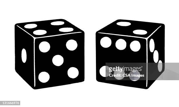 pair of dice - ace stock illustrations