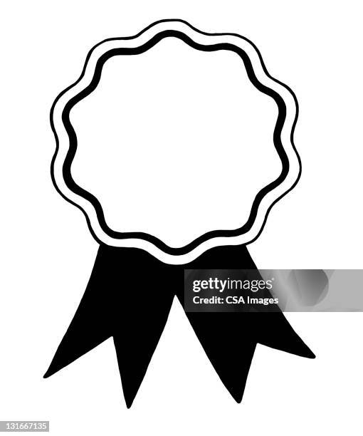 blank award ribbon - recognition at work stock illustrations
