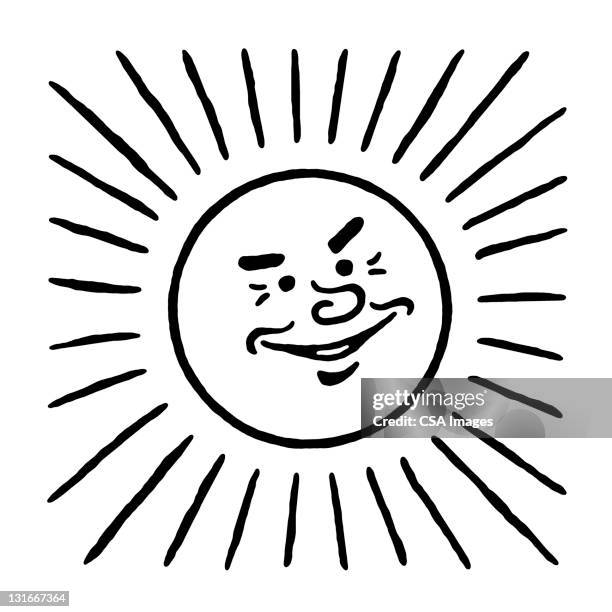 smiling sun - sparkling stock illustrations