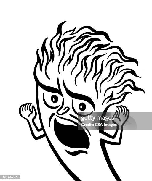 angry fire - eyebrows stock illustrations
