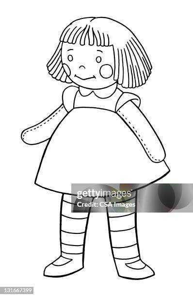 ilustraciones, imágenes clip art, dibujos animados e iconos de stock de doll - doll
