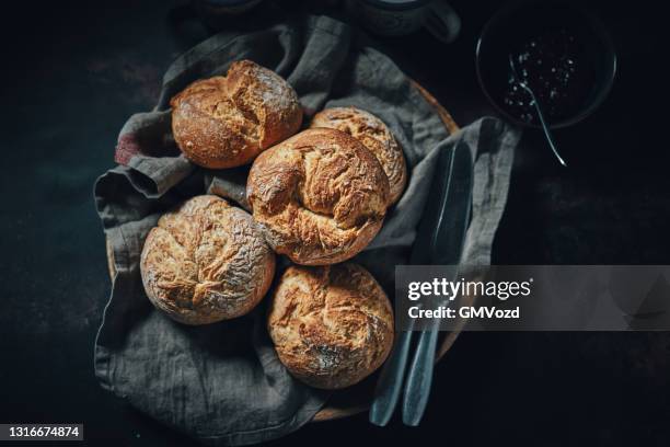 variation of fresh homemade brown bread, seed bread and sourdough bread - pão de leite imagens e fotografias de stock