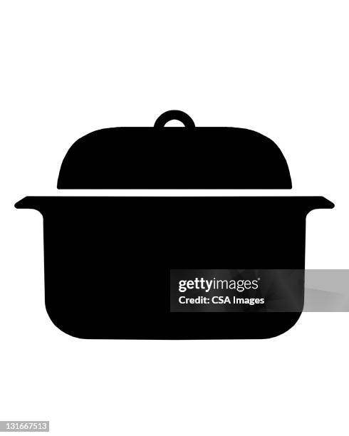 roasting pan - stew pot stock illustrations