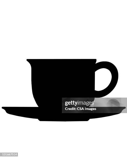 tea/coffee cup - untertasse stock-grafiken, -clipart, -cartoons und -symbole