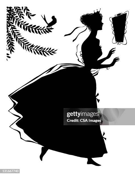 illustrations, cliparts, dessins animés et icônes de silhouette of woman - robe du soir
