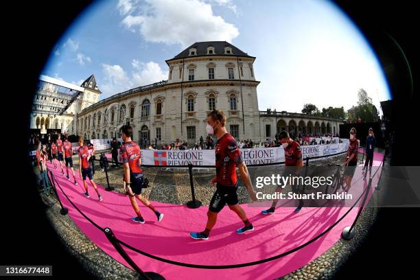 Daniel Martin of Ireland, Patrick Bevin of New Zealand, Matthias Brandle of Austria, Davide Cimolai of Italy, Alessandro De Marchi of Italy, Alex...