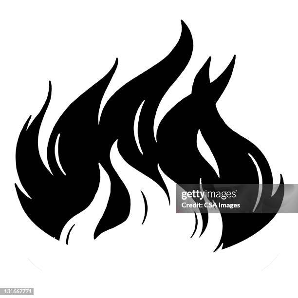 flames - the four elements stock illustrations