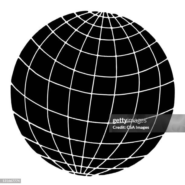 black globe - sphere logo stock illustrations
