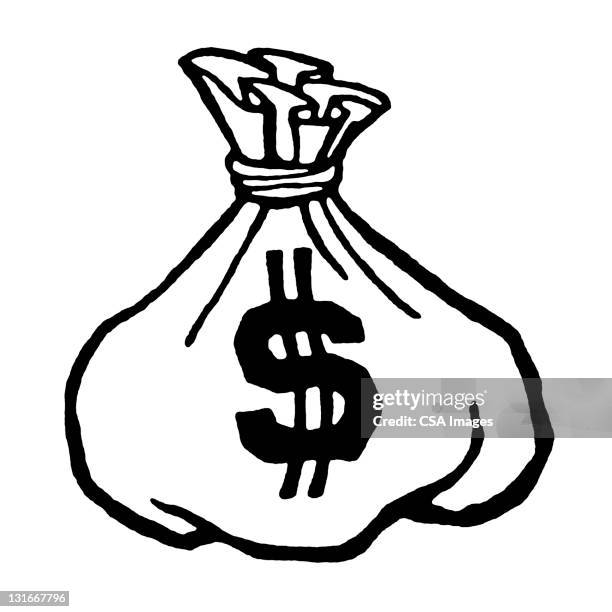 money bag - dollar symbol stock illustrations