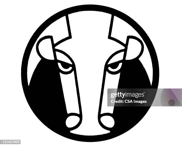 taurus zodiac symbol - taurus stock illustrations