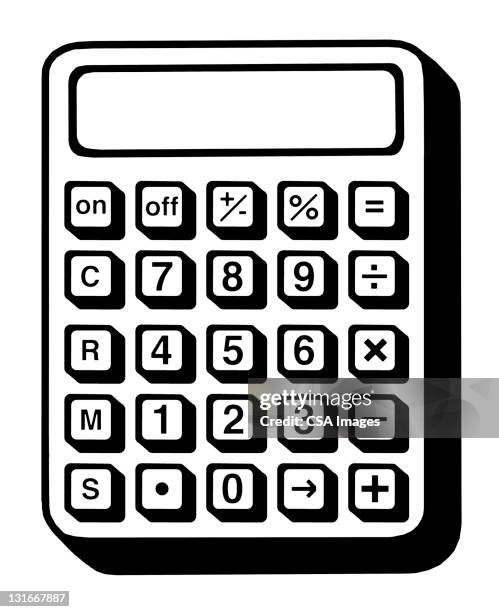 ilustraciones, imágenes clip art, dibujos animados e iconos de stock de blank calculator - calculadora