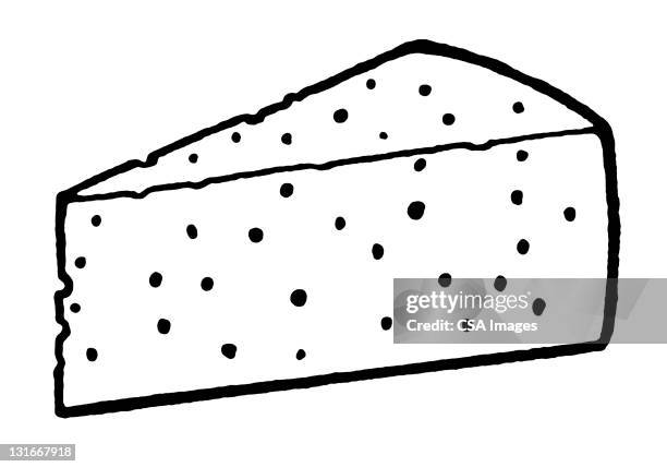 wedge of cheese - cheddar cheese stock illustrations