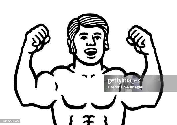 illustrations, cliparts, dessins animés et icônes de man flexing - patte de lapin