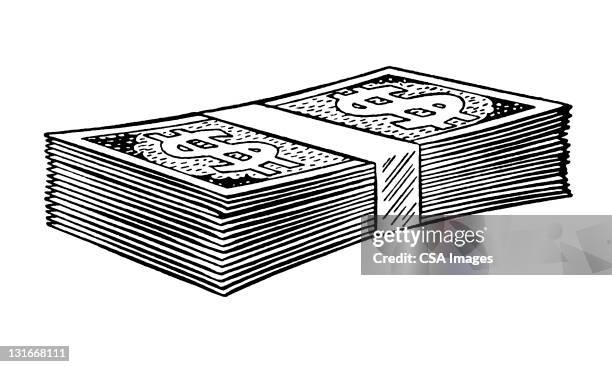 paper currency - stack of money stock illustrations