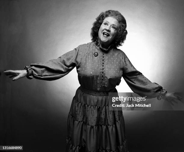 American theater actor and singer Ethel Merman , New York, New York, April 1982.