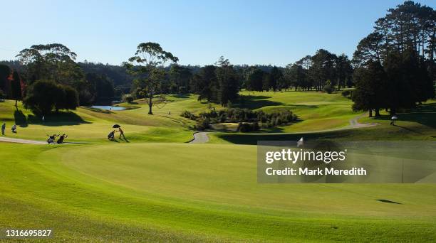 golf course near auckland - campo golf fotografías e imágenes de stock