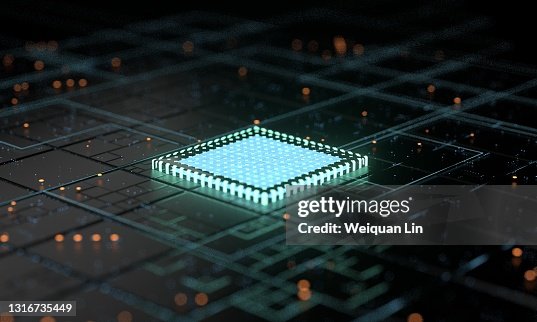 5G central processing unit and circuit board rendering 5G central processing unit and circuit board rendering