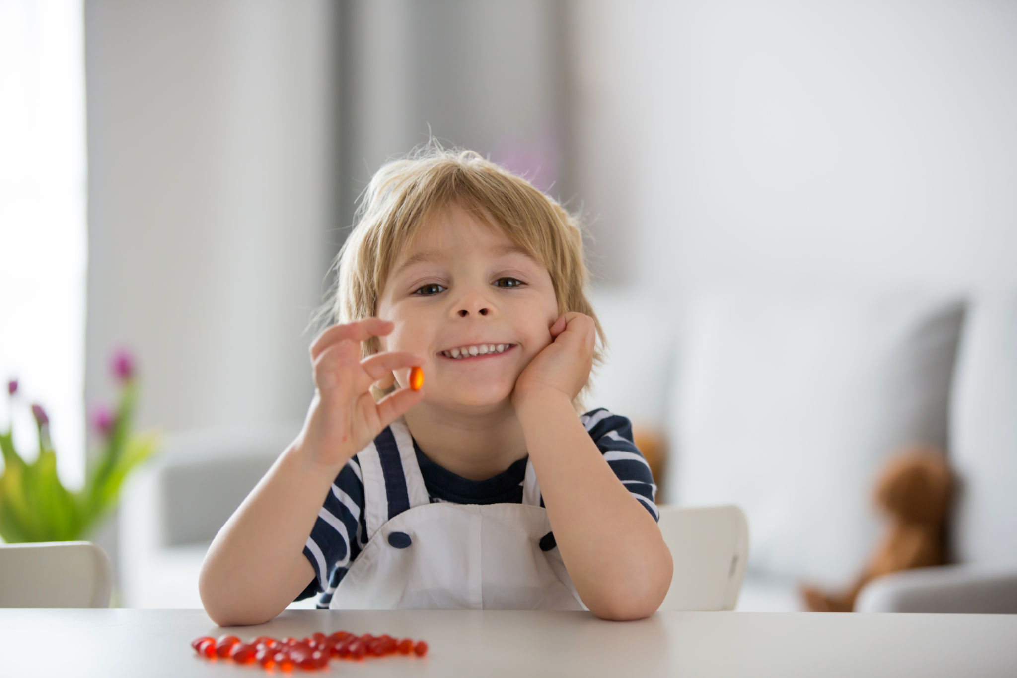 children taking vitamins