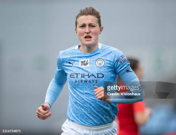 Ellen White of Manchester City during the Barclays FA Women's Super League match between Manchester City Women and Birmingham City Women at...