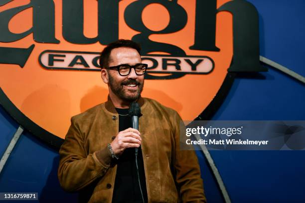 Jeremy Piven performs onstage during The Laugh Factory Hosts Grand Reopening Night at The Laugh Factory on May 06, 2021 in West Hollywood, California.