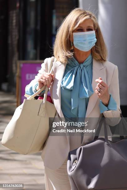 Kate Garraway arriving at Smooth Radio Studios on May 07, 2021 in London, England.