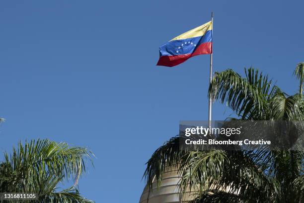venezuela's national flag - bandera venezuela fotografías e imágenes de stock