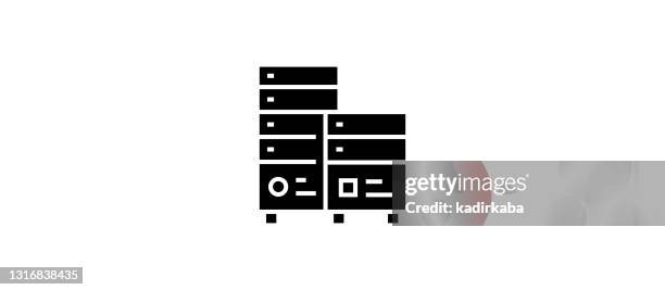 data center modern flat icon concept design - hardware store logo stock illustrations