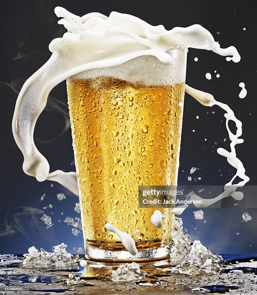 Beer Glass with Foam