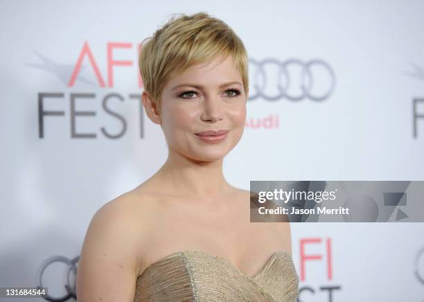 Actress Michelle Williams arrives at the "My Week With Marilyn" special screening during AFI FEST 2011 presented by Audi at Grauman's Chinese Theatre...